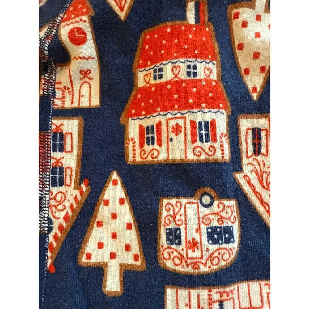 Hanna Andersson Baby Zip Sleeper Gingerbread Holiday Pajamas Size 50 0-3 months